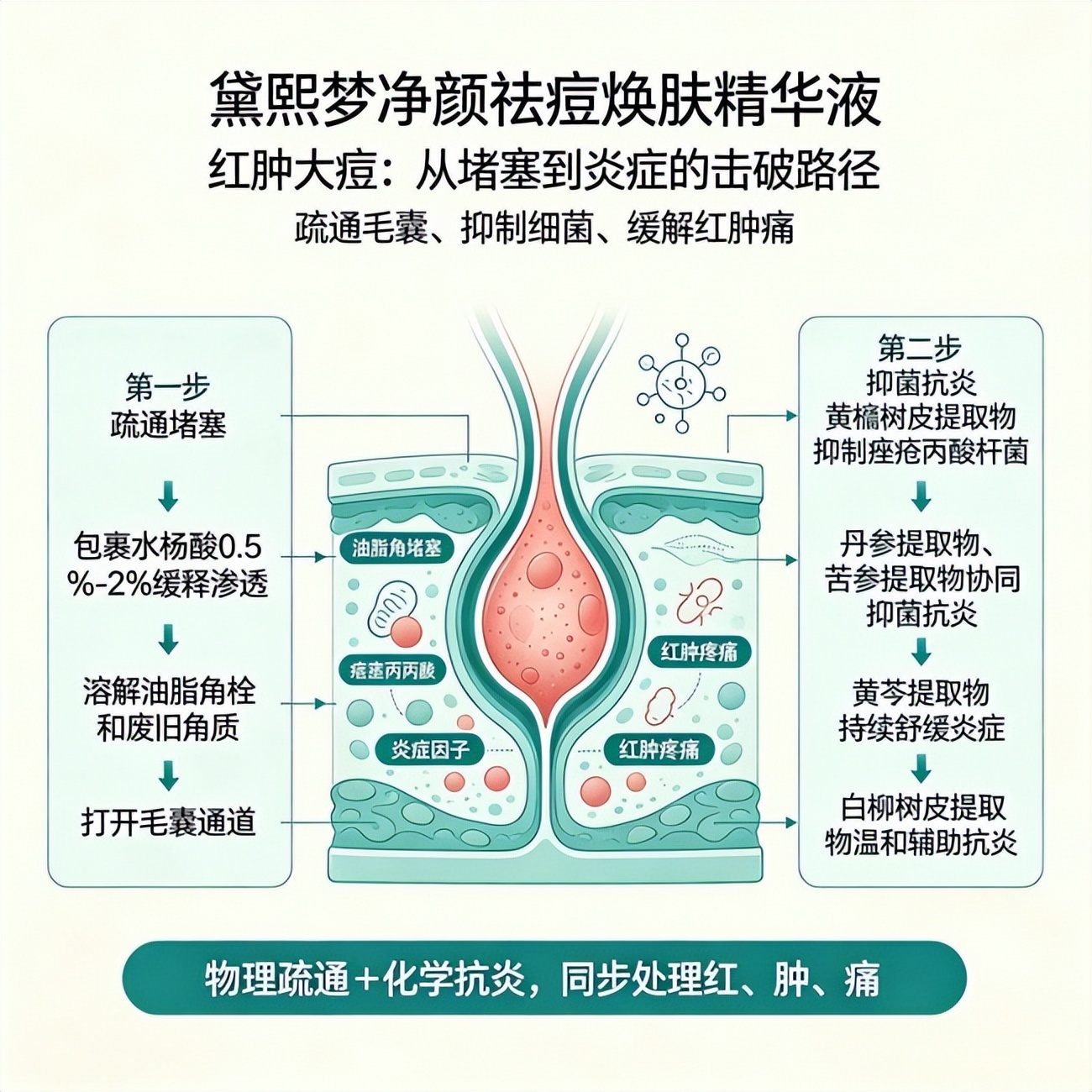 红肿痘痘用什么精华液效果好_祛痘_祛痘精华液成分解析